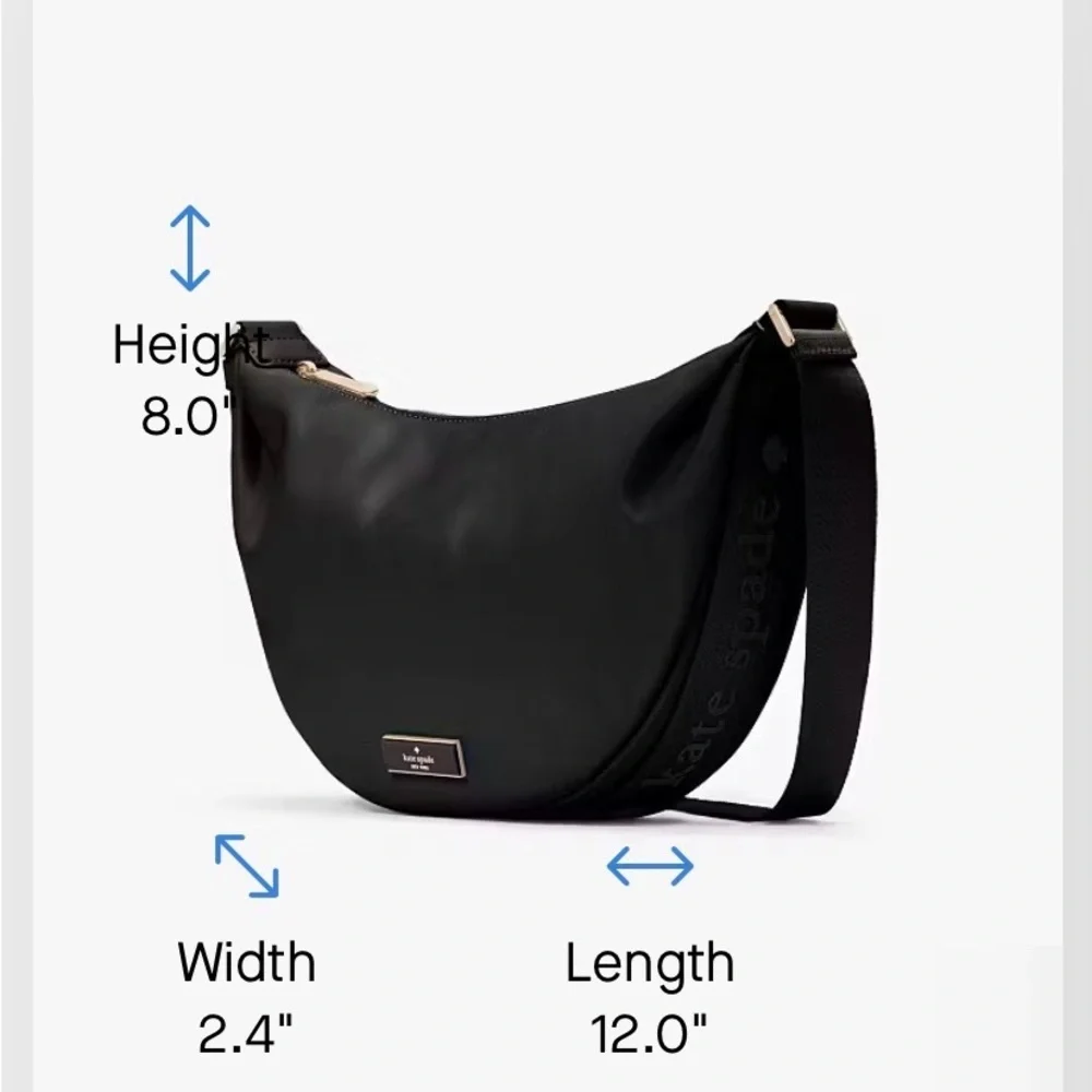 Kate Spade Carter Nylon Medium Sling Bag Black